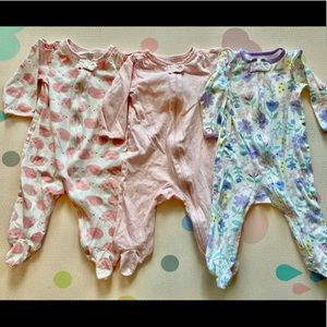 Baby Girl Footie Pajama Bundle